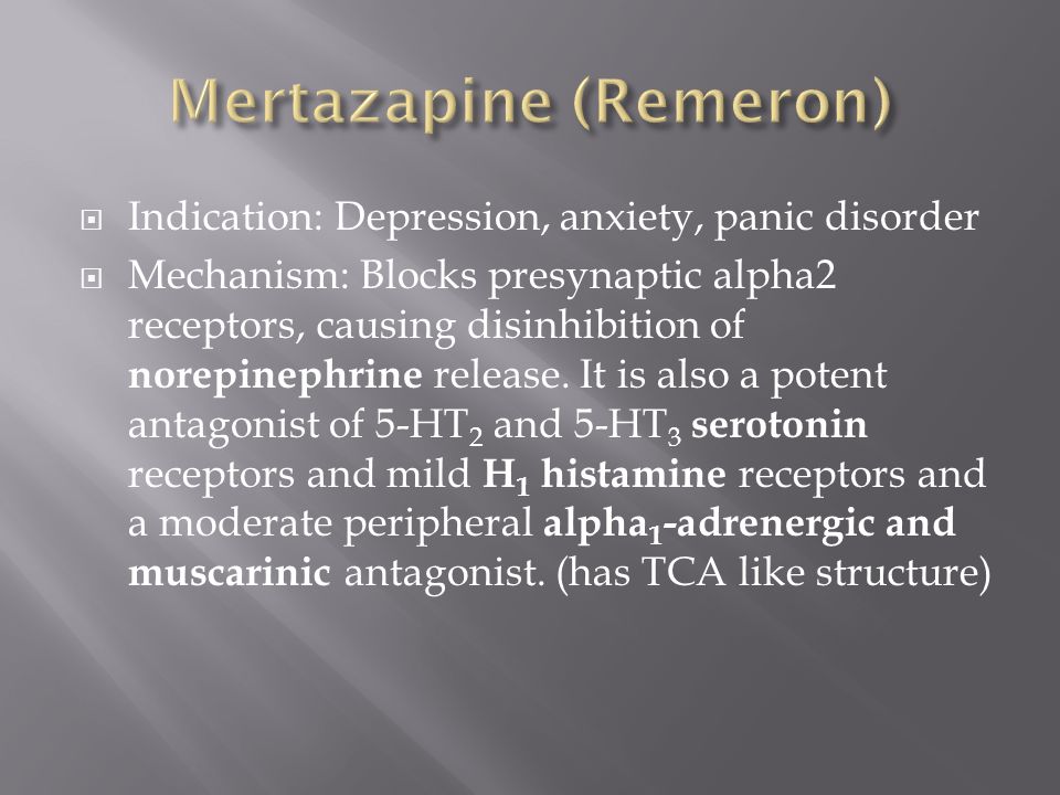 mirtazapine panic disorder